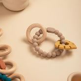 3 in 1 Baby Leaves Pendant Bracelet Teething Wood Ring Food Grade-TB00809-Veeddydropshipping